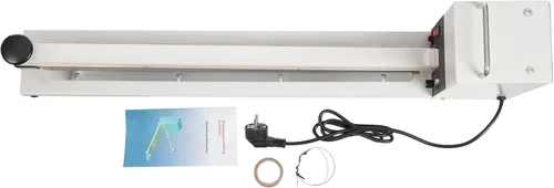 Vista 9 de Sellador térmico por impulso de 24 pulgadas con barra de sellado, máquina de sellado y corte de bolsas de alta resistencia, ancho de sellado