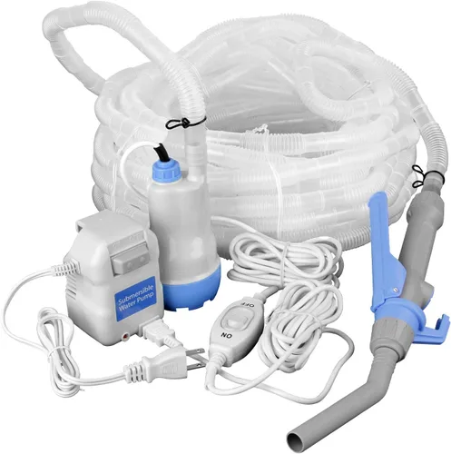 Vista 10 de TERA PUMP Limpiador de grava para acuario – Cambiador de agua eléctrico automático extraíble para tanque de peces, arandela de arena, filtro