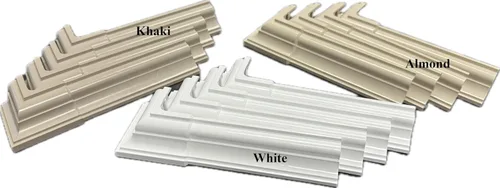 Vista 4 de Ajuste ajustable de 4 piezas de vinilo/PVC (apto para postes de 3 a 6.5 pulgadas) (3 colores) (almendra)