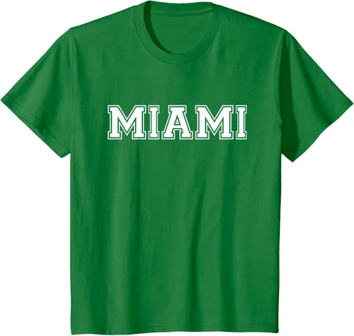 Vista 33 de Camiseta de regalo deportiva estilo universitario Miami Florida, Negro, S