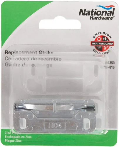Vista 2 de NATIONAL MFG/SPECTRUM BRANDS HHI N162-016 Placa de huelga de repuesto, zinc
