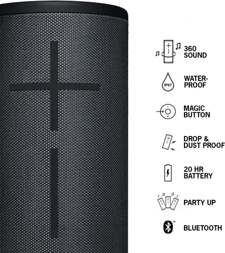 Vista 9 de Ultimate Ears MEGABOOM 3 Altavoz inalámbrico Bluetooth portátil (impermeable) negro nocturno (renovado)