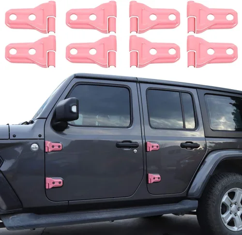 Vista 20 de JeCar Cubiertas de Bisagras de Puerta ABS Accesorios Exteriores para Jeep Wrangler JK JKU 2007-2018, Negro
