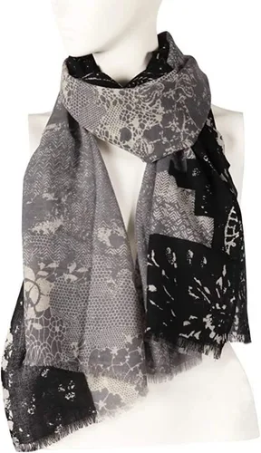 Vista 2 de Temminc Bufandas de lana 100% para hombres y mujeres, bufanda de tartán de pashmina, bufanda de invierno de punto de rayas verticales
