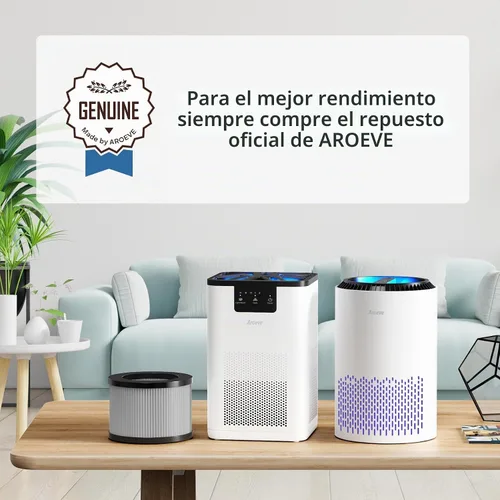 Vista 8 de AROEVE Purificadores de aire con 3 filtros (1 versión básica y 2 versiones de eliminación de humo)