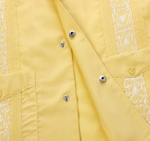 Vista 4 de Camisas Guayabera de manga corta para hombre