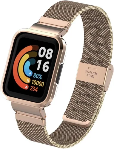 Vista 7 de Compatible con Redmi Watch 2 Lite, correa de repuesto de metal de acero inoxidable compatible con Xiaomi Mi Watch Lite 2 Smart Watch