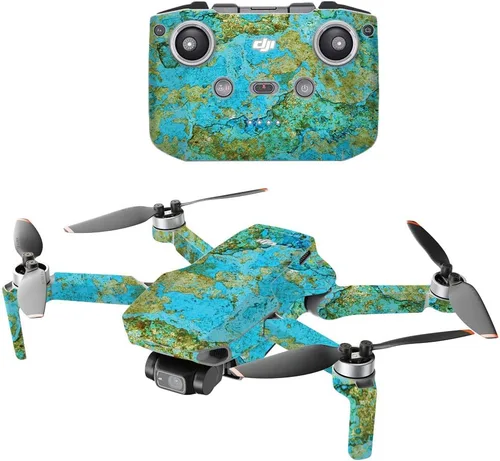 Vista 10 de MightySkins - Compatible con DJI Mini 2 Dron portátil – Mármol ámbar Funda protectora de vinilo duradera y única Fácil de aplicar, quitar