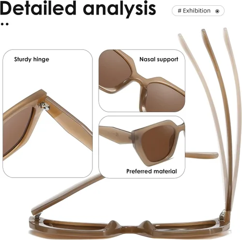 Vista 5 de kimorn Gafas de sol para mujeres y hombres de moda retro gafas de sol de moda K1354