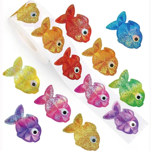 Vista 23 de 500 piezas de rollo de calcomanías lindas de patas de perro en glitter, etiquetas adhesivas de huellas de perro negro, etiquetas de vinilo Patas