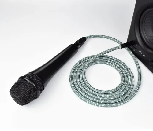 Vista 7 de Cable de micrófono hembra de 1/8 a XLR de 6.6 pies XLR hembra a estéreo de 0.138 in, cable auxiliar mini TRS, desequilibrado, trenzado de nailon