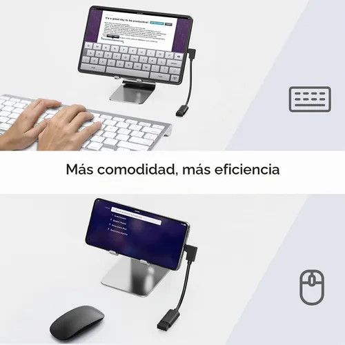 Vista 4 de CableCreation Adaptador USB C a USB hembra de 90 grados, cable USB C OTG, tipo C a USB A, conector hembra compatible con MacBook Pro Air, iPad