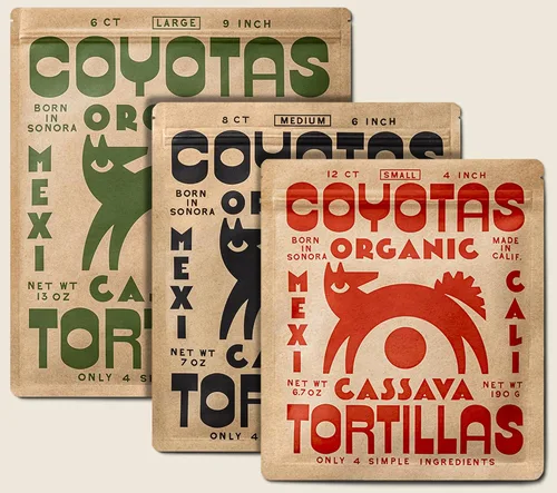 Vista 8 de Coyotas - Tortillas de yuca - Pequeñas 4 pulgadas, 12 unidades (3 paquetes)