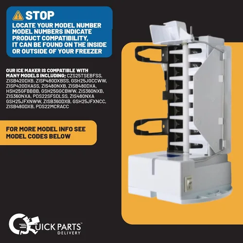 Vista 3 de QPD Kit de repuesto para máquina de hielo mejorado para refrigeradores GE, reemplaza WR30X10093, WR30X10061 y más