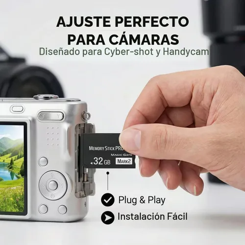 Vista 4 de Tarjeta de memoria original de 32 GB Pro Duo Mark2 compatible con PSP 1000 2000 3000 y accesorios de cámara Tarjeta de almacenamiento - Alta