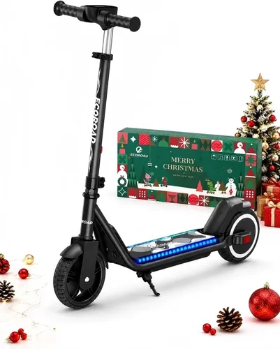 Vista 11 de ECOROAD EK6 Kids Electric Scooter for 6-12 3/6/10mph 6.5" Solid Tires Púrpura