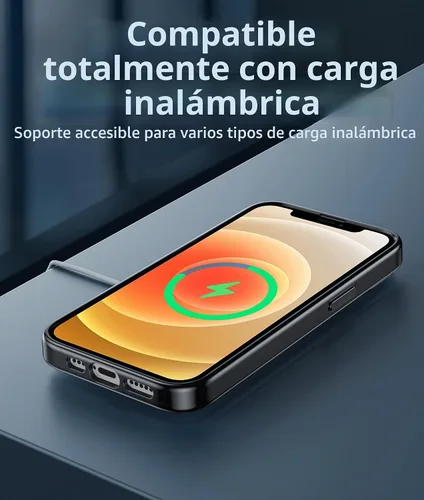 Vista 6 de FNTCASE Funda magnética para iPhone 12, grado militar, protección contra caídas, antiamarilleamiento, duradera, resistente y parachoques a prueba