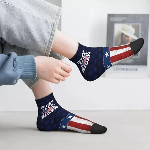 Vista 6 de Trump Back Fuck Biden Ankle Socks Winter Low Cut Sports Warm Comfort Breathable Casual Socks For Mens And Womens -5