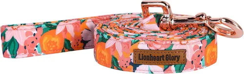 Vista 4 de Lionheart Glory Correa rosa para perro con mango suave y cómodo, duradera para perros pequeños, medianos y grandes