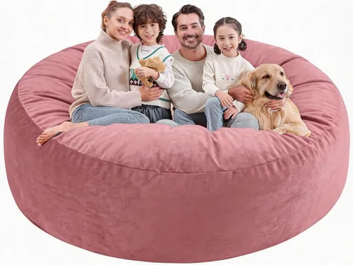 Vista 64 de Silla de Puf de 2 pies, Sillas de Puf Cómodas con Relleno de Espuma Viscoelástica, Sofá de Puf Esponjoso con Cubierta de Terciopelo Holandés, Sillas