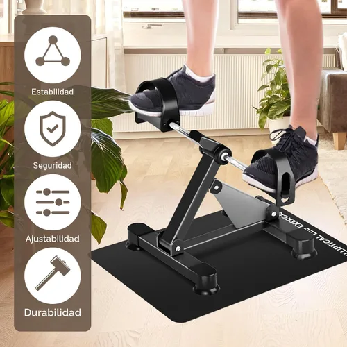 Vista 5 de Alfombrilla elíptica para debajo del escritorio, equipo de ejercicio antideslizante para bicicleta Peloton, pequeña alfombrilla de ejercicio