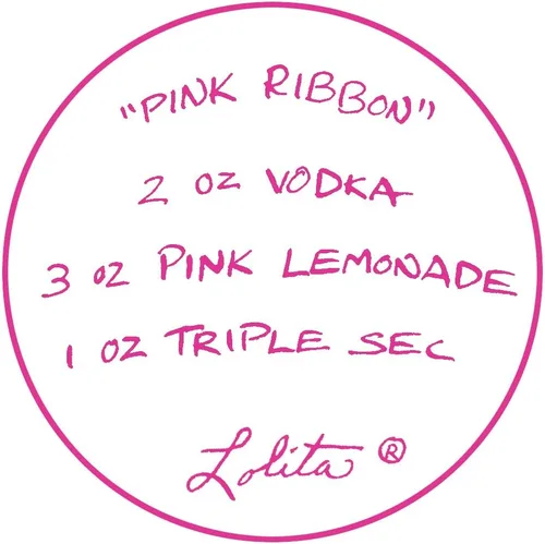 Vista 2 de Lolita Love My Martini - Vaso con cinta rosa