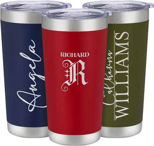 Vista 25 de Vasos de viaje personalizado de 20 y 30 onzas, con aislamiento