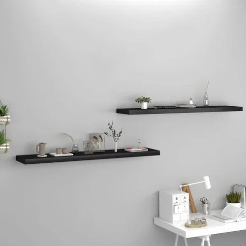 Vista 59 de Estante flotante de pared negro de 9.1 x 9.3 x 1.5 pulgadas, estante de almacenamiento de estante montado en la pared, estantes flotantes