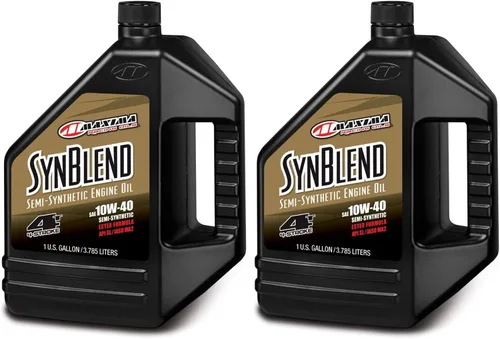 Vista 6 de Maxima Racing Oils 349128B-2PK Syn Blend4 10w40 Aceite Sintético Mezclado para Motor de Motocicleta Botella 1G, Paquete de 2