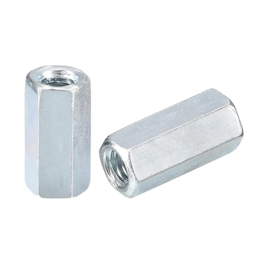 Vista 19 de uxcell Tuercas de acoplamiento M5x8x12mm - Acoplador de varilla roscada hexagonal de acero al carbono galvanizado para muebles, electrónico