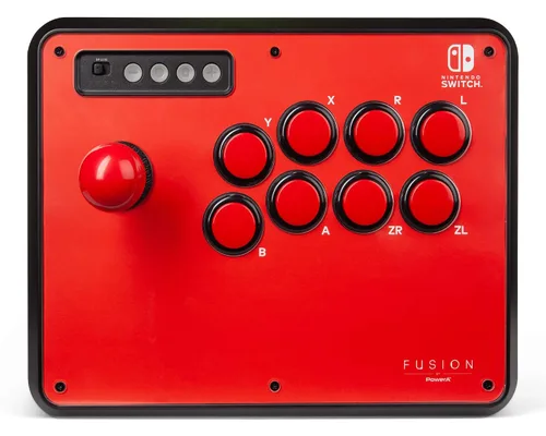 Vista 5 de PowerA Fusion Wireless Arcade Stick for Nintendo Switch, Lite, Fight Stick, Gamepad, Game Controller, Bluetooth Controller, AA - Nintendo Switch