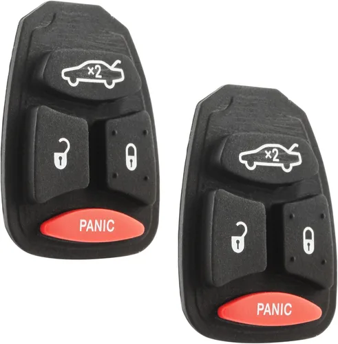Vista 2 de Reemplazo para Chrysler Dodge Jeep 2005-2009 4-Botón Funda de Llavero Remoto KOBDT04A