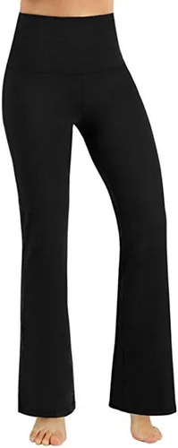 Vista 2 de 2019 Nuevos pantalones de yoga para mujer, cintura alta, control de abdomen, leggings de entrenamiento, pantalones largos de yoga acampanados