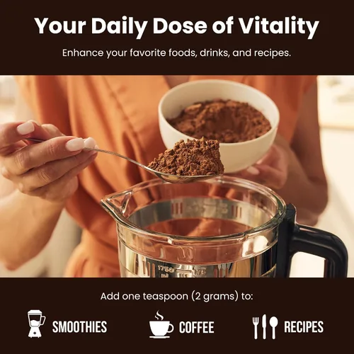 Vista 5 de NutraChamps Polvo orgánico de hongos – Complejo 10 en 1 – Mezcla de polvo de suplemento de hongos para memoria, concentración y apoyo inmunológico