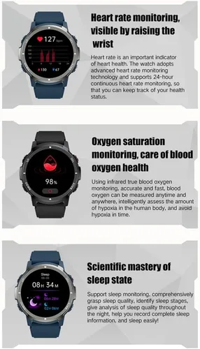 Vista 6 de Weicam Relojes de pulsera inteligentes de fitness con pantalla de llamadas, reloj inteligente para teléfono iOS Android