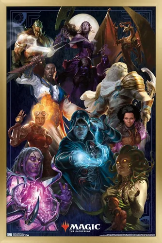 Vista 15 de Trends International Magic: The Gathering - Póster de pared de grupo, 14.725 x 22.375 pulgadas, versión enmarcada de madera de granero