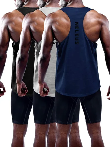 Vista 9 de NELEUS - Camiseta sin mangas para correr para hombre, para gimnasio, atlética