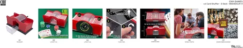 Vista 8 de CHH Barajador de cartas de manivela – Barajador manual de cartas para cartas estándar o de tamaño puente – Silencioso y fácil de usar – Diseñado