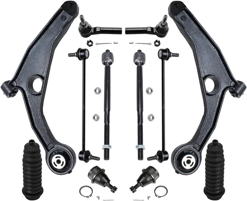 Vista 46 de Detroit Axle – 12 brazos de control superiores e inferiores delanteros con rótulas, barras de unión exteriores e interiores con topes, barras