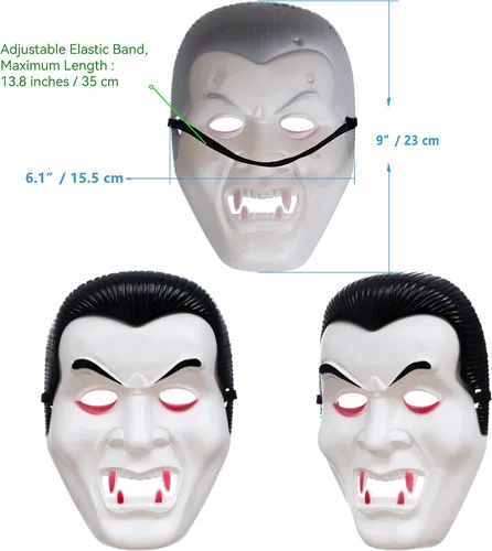 Vista 5 de Matagami Capa de disfraz de Drácula de vampiro para fiesta de Halloween, capa larga reversible con cuello alto con accesorios