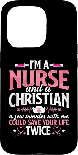 Vista 14 de iPhone 16 Christian Nurse Jesus God Funny Nursing RN LPN CNA - Funda para mujer