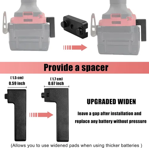 Vista 4 de Soportes magnéticos mejorados para brocas hexagonales de 1/4 de pulgada compatibles con destornilladores de impacto Milwaukee de 18V, funda