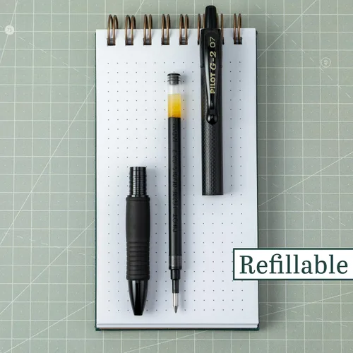 Vista 2 de Pilot, G2 Edge - Bolígrafos de gel de alta calidad, punta fina de 0.028 in, tinta negra, 36 unidades (paquete de 1), ideales para la escuela, diario