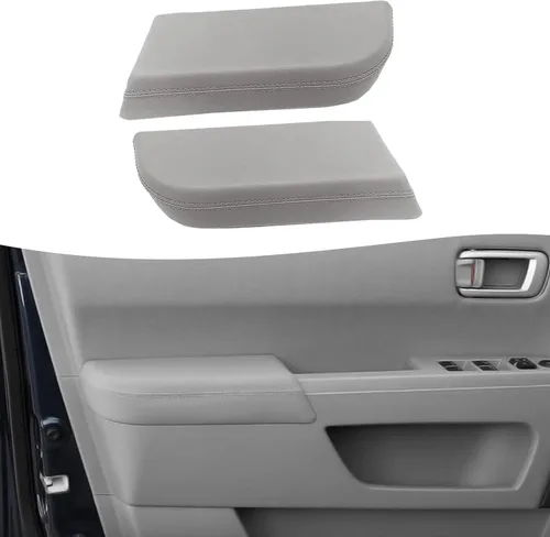 Vista 11 de KBH Funda para reposabrazos de consola central para Honda Pilot 2009-2015, accesorios interiores de cuero de vinilo, protector de cojín con bolsillo