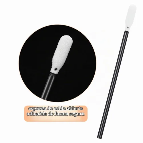 Vista 2 de Chinco 200 piezas de hisopos de espuma con punta de esponja, hisopos de espuma con punta de esponja para impresora de inyección de tinta, cabezal