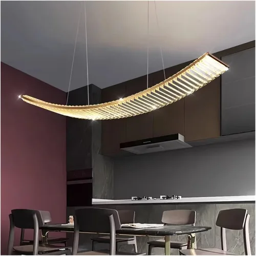 Vista 6 de Modern Dining Room Lamparas Decoracion Hogar Moderno Smart Pendant Lights Decoration Salon Chandeliers for (Warm White,Length 90cm)