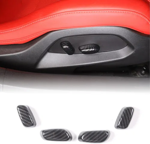 Vista 19 de CHEAYAR Marco de Decoración y Cubierta de Remate Compatible con Interruptor de Elevación de Ventana para Chevrolet Corvette C8 2020-2023