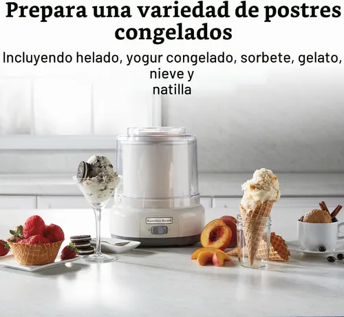 Vista 4 de Máquina para hacer helado, de Hamilton Beach, 68881, Blanco