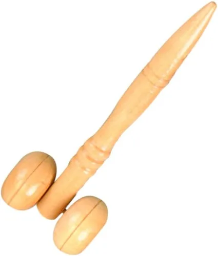 Vista 6 de Rodillos de madera portátiles masajeadores cara mano pierna cabeza cuello espalda cintura masaje rueda palos para hombres mujeres