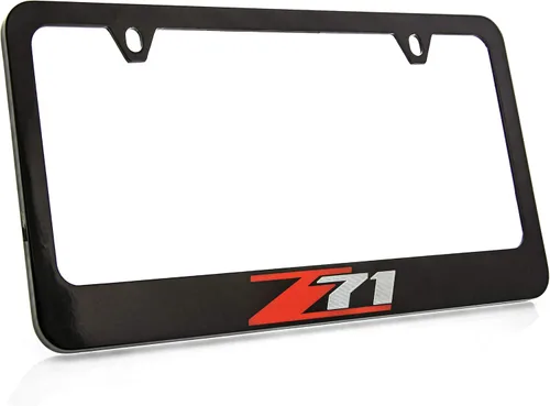 Vista 7 de Chevrolet Z71 Soporte para marco de matrícula (2 agujeros/latón, cromo/ancho)